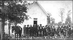 Church and members at Ioway village