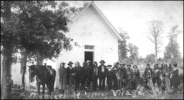 Church with Ioway members